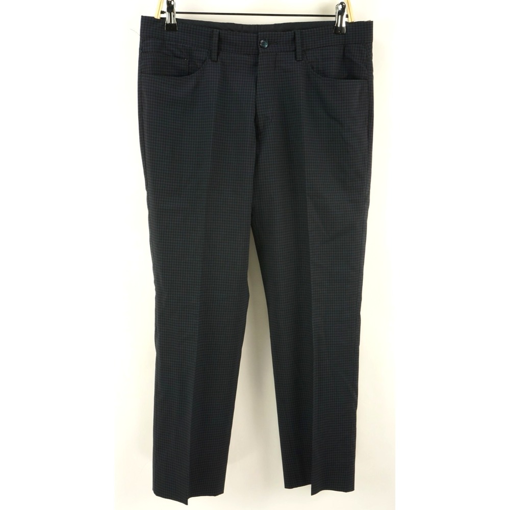 Sartore Italy Compagnia della Lana Wool Pants 34 x 28 Gingham 5 Pocket Trousers